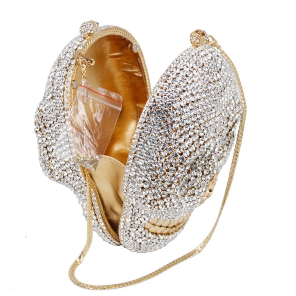 ISO: GREEN RHINESTONE DIAMOND SKULL EVENING BAG CLUTCH - Picture 2 of 2